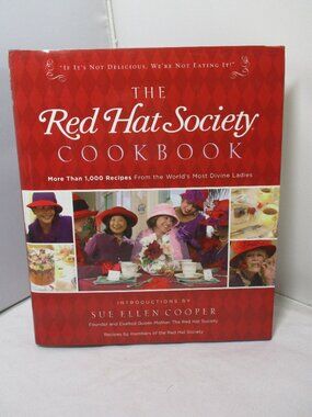The Red Hat Society Cookbook Cook Book Recipes Meals Hardcover w DJ